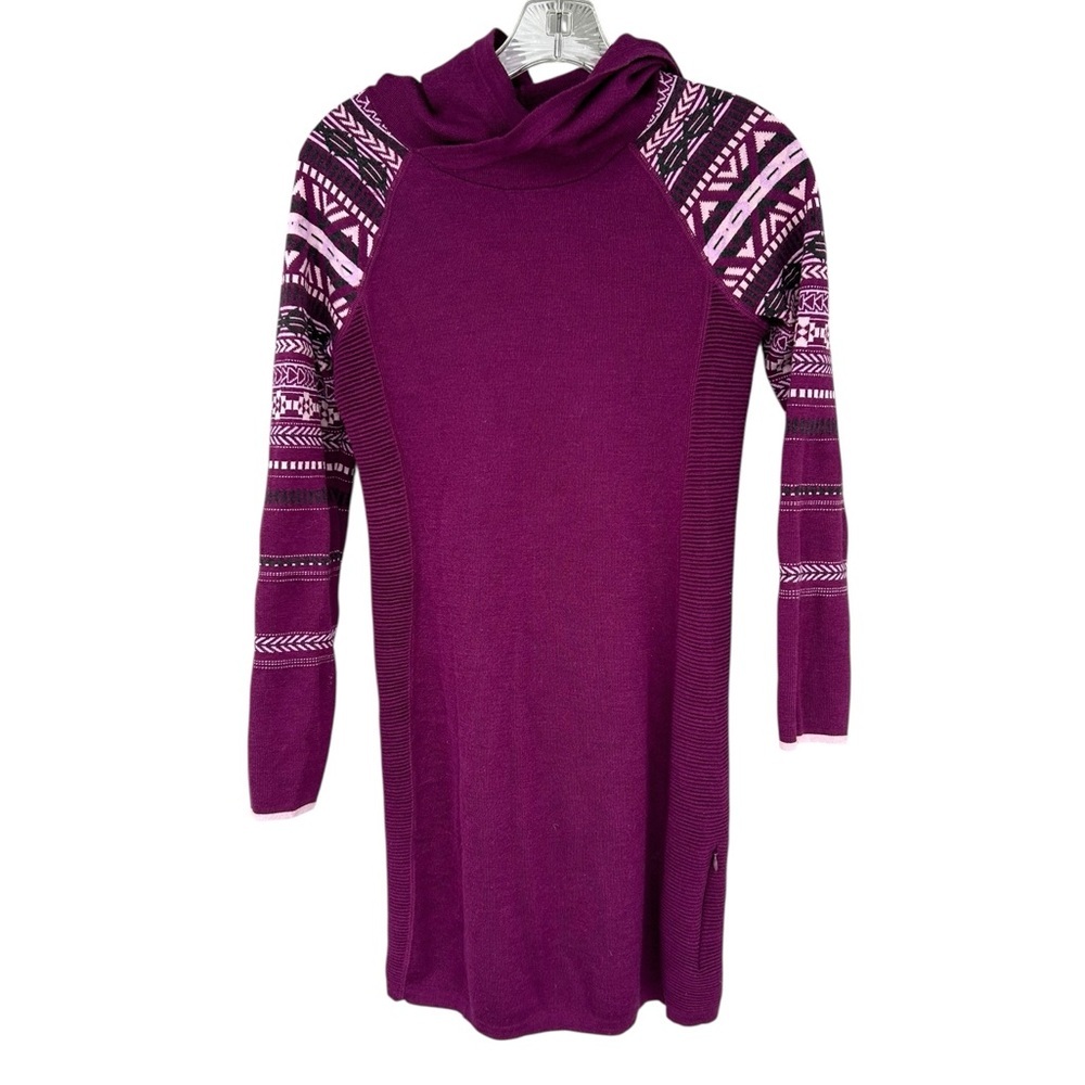 Krimson Klover Mover Maker Knit Hoodie Dress - Purple - Merino Wool - Size XS - Picture 3 of 12